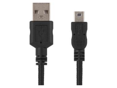 Zdjęcie: Kabel Usb 2.0, wtyk A - mini B, ładowanie, transmisja danych, 2 m, czarny EMOS