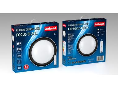 Zdjęcie: Plafon LED Aje-Focus Black + pilot ACTIVEJET