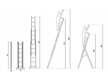 Zdjęcie: Drabina BS-DW 3x6 METALKAS