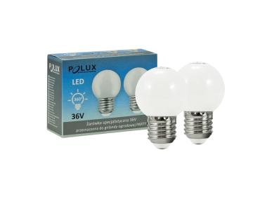 Zdjęcie: Żarówka LED G45 E27 36V 0,5 W 3000K biale 2 szt. POLUX