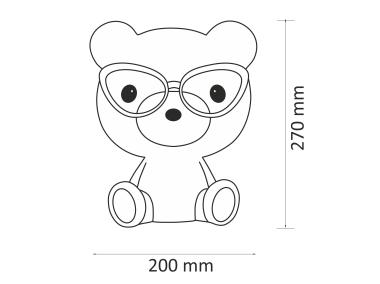 Zdjęcie: Lampka nocna Miś Okularnik LED 2,5W niebieska POLUX