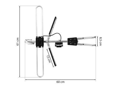 Zdjęcie: Antena kierunkowa pasywna H/V VHF UHF VA0092 Combo VAYOX