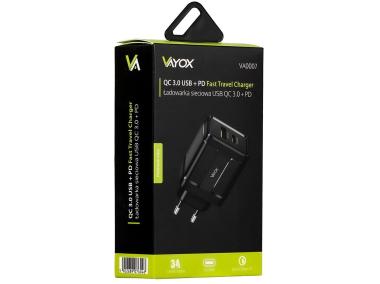 Zdjęcie: Ładowarka sieciowa USB Quick Charge USB + PD 38W premium line VA0007 VAYOX