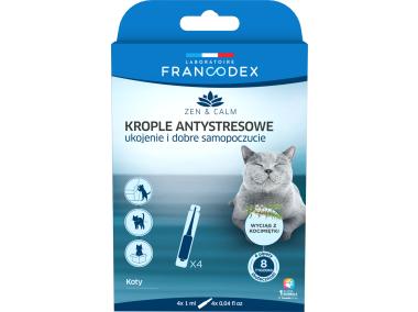 Zdjęcie: Krople antystresowe z kocimiętką dla kotów, 4 x 1 ml FRANCODEX