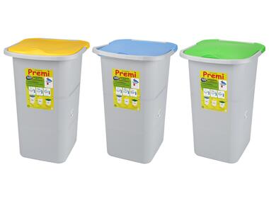 Zdjęcie: Kosz do segregacji odpadów pojedynczy 24 L żółty RAVI