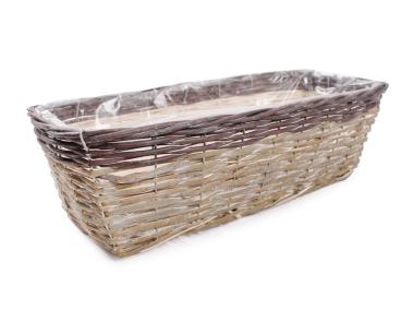 Zdjęcie: Balkonówka doniczka wiklinowa 50x19x14 cm TIN TOURS