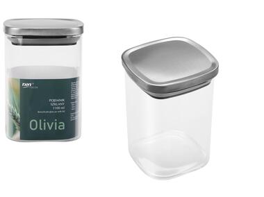 Zdjęcie: Pojemnik szklany Olivia 1100 ml DECOR