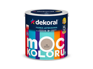 Zdjęcie: Farba lateksowa Moc Koloru ciepłe kakao 2,5 L DEKORAL