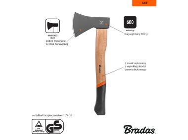 Zdjęcie: Siekiera uniwersalna Wood 0,8 kg BRADAS