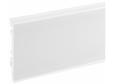 Zdjęcie: Listwa przypodłogowa PVC Masterline 1,3x8 cm, 2,2 m Biały RAL 9003 Mat CEZAR