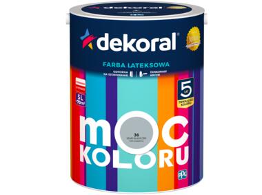 Zdjęcie: Farba lateksowa Moc Koloru szary klasyczny 5 L DEKORAL