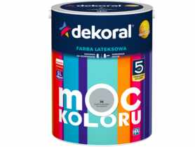 Farba lateksowa Moc Koloru szary klasyczny 5 L DEKORAL