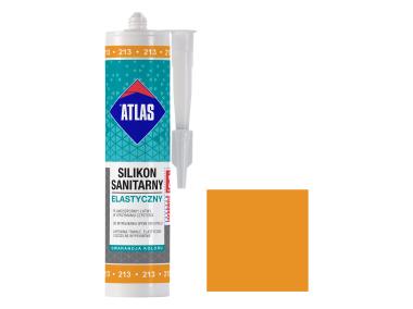 Zdjęcie: Silikon sanitarny elastyczny, 213 mandarynkowy, 280 ml ATLAS