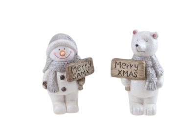 Zdjęcie: Figurka bożonarodzeniowa Marry Xmas 24 cm EM&EM