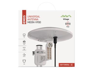 Zdjęcie: Antena uniwersalna Village Moon V900, DVB-T2, FM, DAB, filtr LTE,4G,5G EMOS