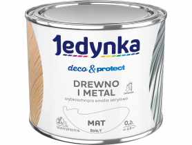 Emalia akrylowa Deco&Protect drewno i metal mat biały 0,2 L JEDYNKA