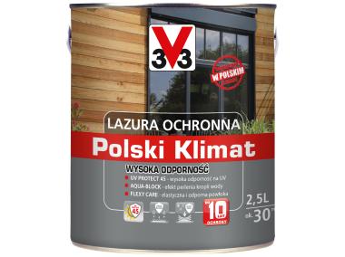 Zdjęcie: Lazura ochronna Polski Klimat Wysoka Odporność Antracyt 2,5 L V33