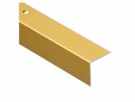 Profil schodowy ryflowany 30x30 mm - 1 m złoty CEZAR
