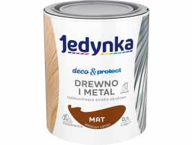 Emalia akrylowa Deco&Protect drewno i metal mat brązowy ciemny 0,7 L JEDYNKA