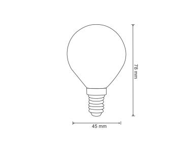 Zdjęcie: Żarówka dekoracyjna G45 E14 2 W clear POLUX