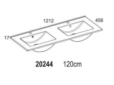 Zdjęcie: Umywalka Kyra 120 cm ELITA