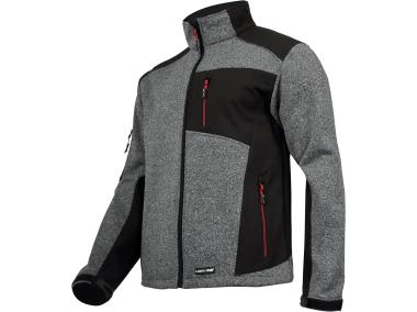 Zdjęcie: Kurtka sweter wstawki softshell, szaro-czarna, M, CE, LAHTI PRO