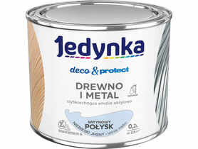 Emalia akrylowa Deco&Protect drewno i metal satynowy połysk niebieski jasny 0,2 L JEDYNKA