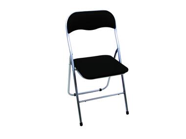 Zdjęcie: Krzesełko składane srebrno-czarne PATIO