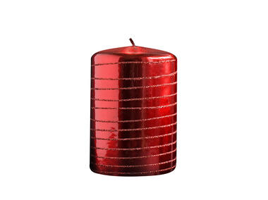 Zdjęcie: Świeca Andalo lustro walec mały 7x10 cm parafinowa czerwona MONDEX