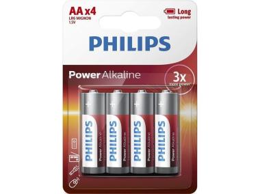 Zdjęcie: Baterie alkaliczne Power Alkaline AA 1,5 V – 4 szt. PHILLIPS