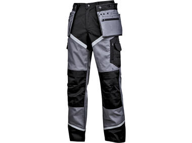 Zdjęcie: Spodnie czarno-szare z pasami odblaskowymi, M, CE, LAHTI PRO