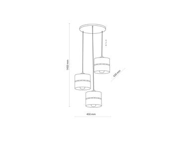 Zdjęcie: Lampa wisząca Hilton black/gold 3 x E27 4349 TK LIGHTING