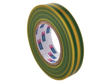 Zdjęcie: Taśma izolacyjna PVC 15mm, 10m żółto-zielona EMOS
