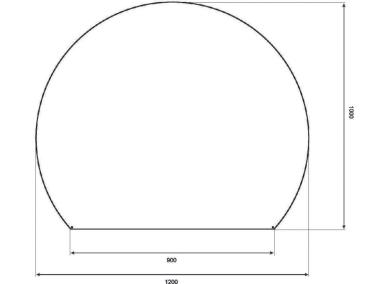 Zdjęcie: Blacha pod piec 100x120 cm okrągła czarna PARKANEX