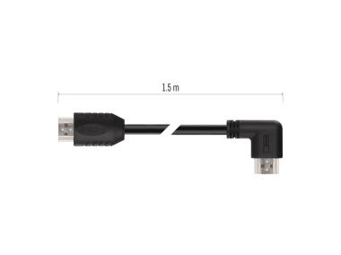 Zdjęcie: Przewód Hdmi 2.0 wtyk A - wtyk A 90, 1,5m EMOS