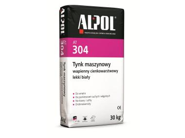 Zdjęcie: Tynk maszynowy wapienny cienkowarstwowy lekki biały 30 kg AT304 ALPOL