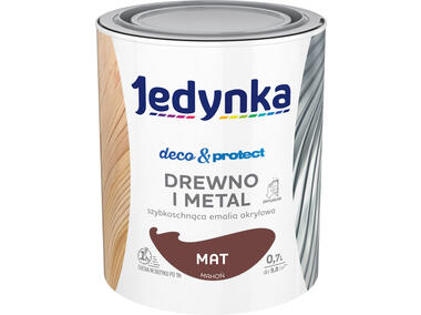Zdjęcie: Farba do drewna i metalu Deco&Protect mat mahoń 0,7 L JEDYNKA