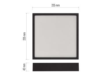 Zdjęcie: Panel LED natynkowy Nexxo, kwadrat, czarny, 21W, CCT EMOS