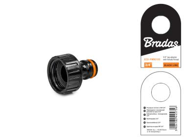 Zdjęcie: Przyłącze na kran GW 3/4" Black Line BRADAS