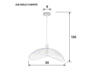 Zdjęcie: Lampa wisząca AJE-HOLLY 6 White 1xE27 50cm ACTION