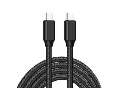 Zdjęcie: Kabel USB 3.0 typ C - typ C czarny 3.1A 1 m VA0036 VAYOX