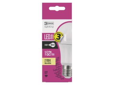 Zdjęcie: Żarówka LED Classic A60, E27, 13,2 W (100 W), 1521 lm, ciepła biel EMOS