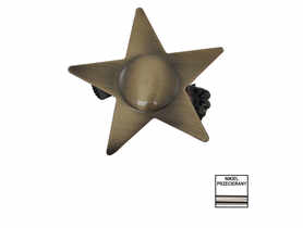 Klamra dekoracyjna gwiazda nikiel przecierany KARWEL