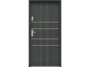 Zdjęcie: Drzwi wejściowe do mieszkań Bastion A-30 Grafit 80 cm prawe OSPŁ KR CENTER