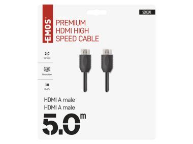 Zdjęcie: Przewód Hdmi 2.0 wtyk A - wtyk A, 5m EMOS