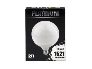 Zdjęcie: Żarówka LED G125 E27 16 W 1521 lm pc+aluminium POLUX