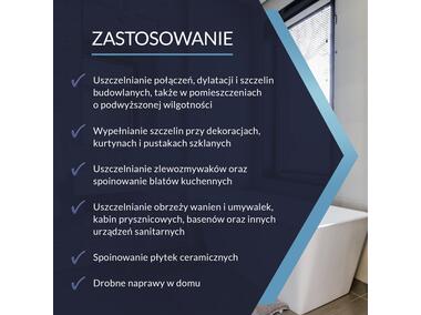 Zdjęcie: Silikon sanitarny bezbarwny UPG 280 ml TYTAN PROFESSIONAL