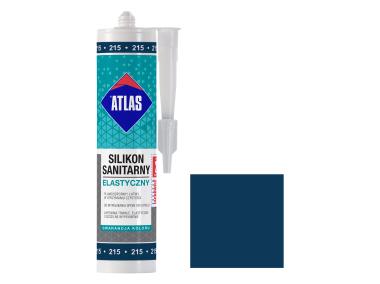 Zdjęcie: Silikon sanitarny elastyczny, 215 atramentowy, 280 ml ATLAS