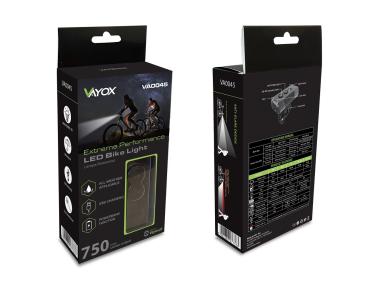 Zdjęcie: Światło rowerowe 750 lm 2x XML + COB + powerbank VA0045 VAYOX