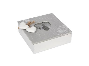 Zdjęcie: Puzderko Home kwadratowe z ramką 15x15x7 cm ALTOMDESIGN